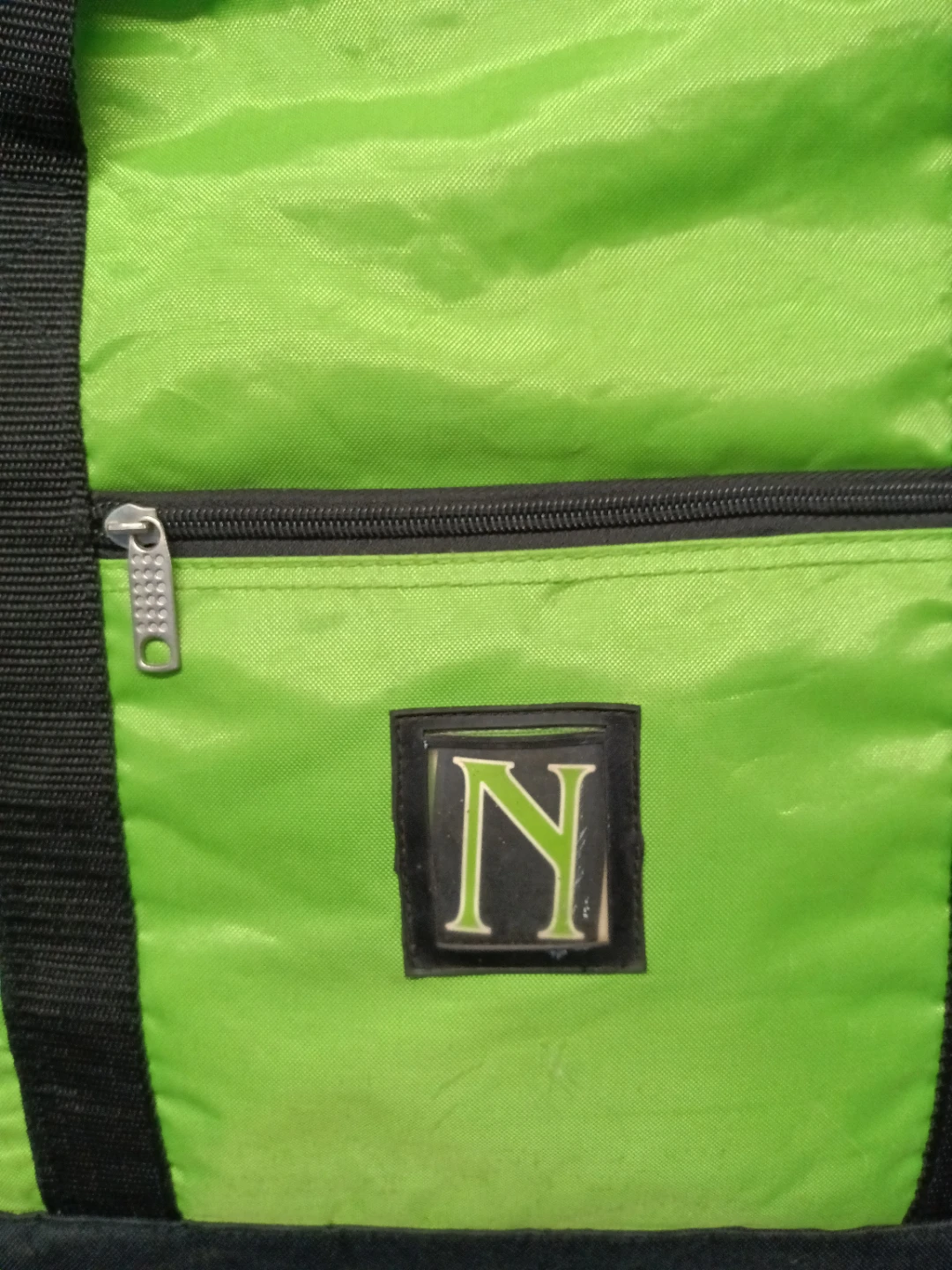 Bright Green Duffel Bag with Zipper Pocket - photo 3