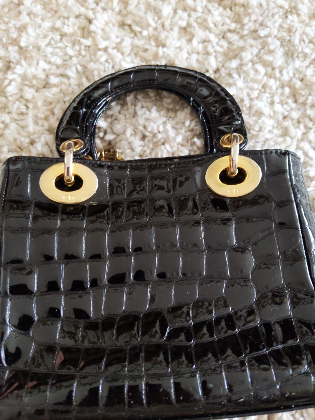 Christian Dior  Black Patent Leather Handbag - photo 4