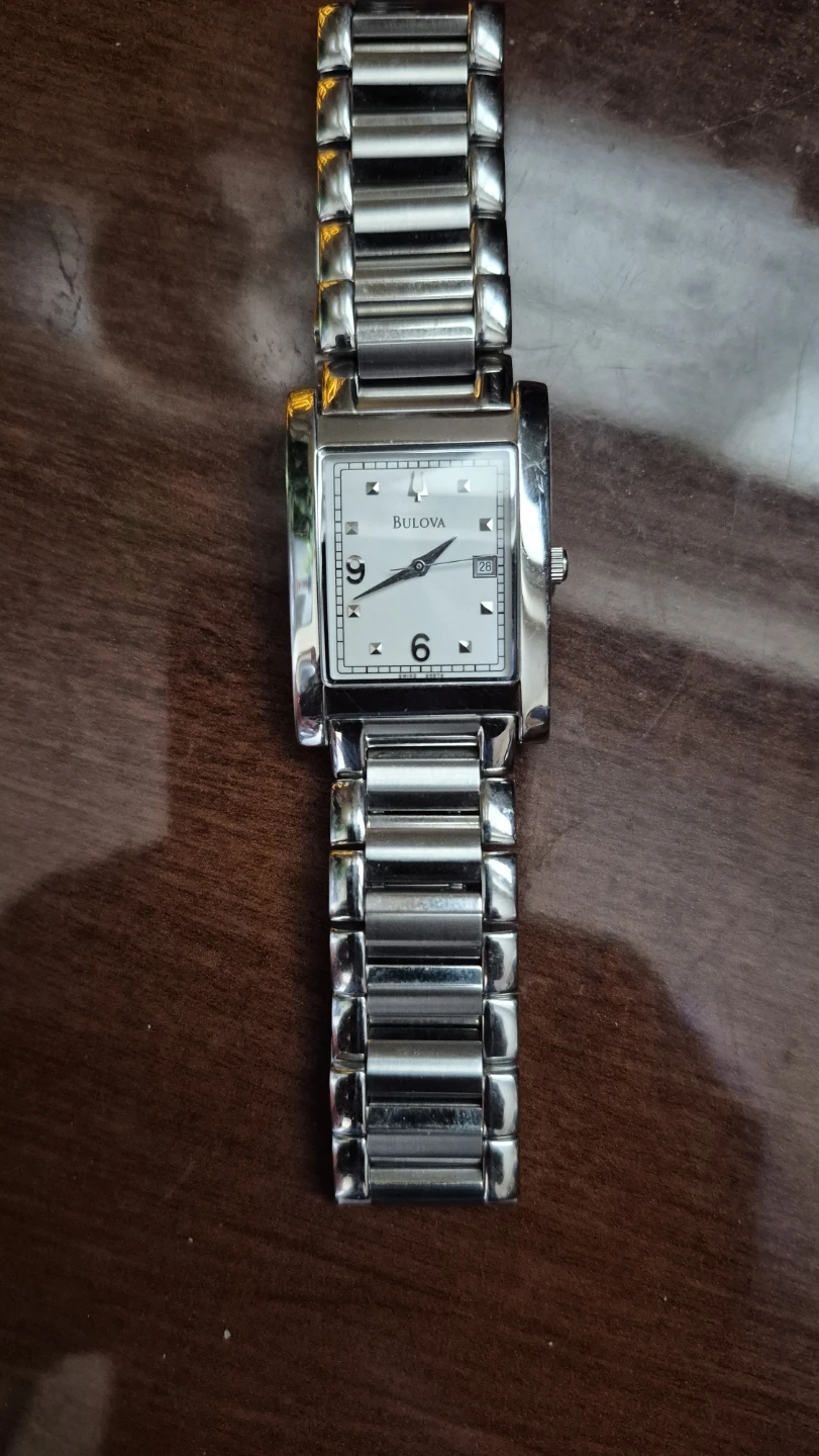 Bulova Rectangular Stainless Steel Watch - photo 2