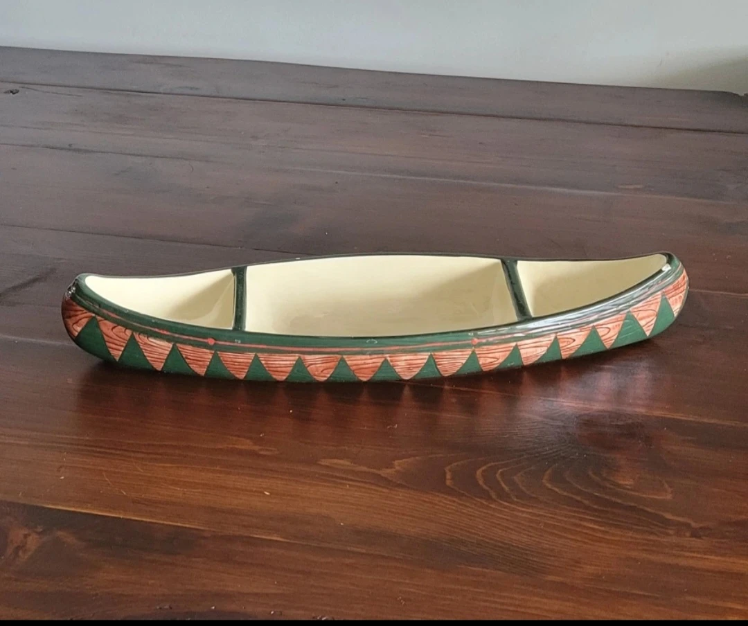 Vintage Big Sky Carvers Canoe Dish ⚽