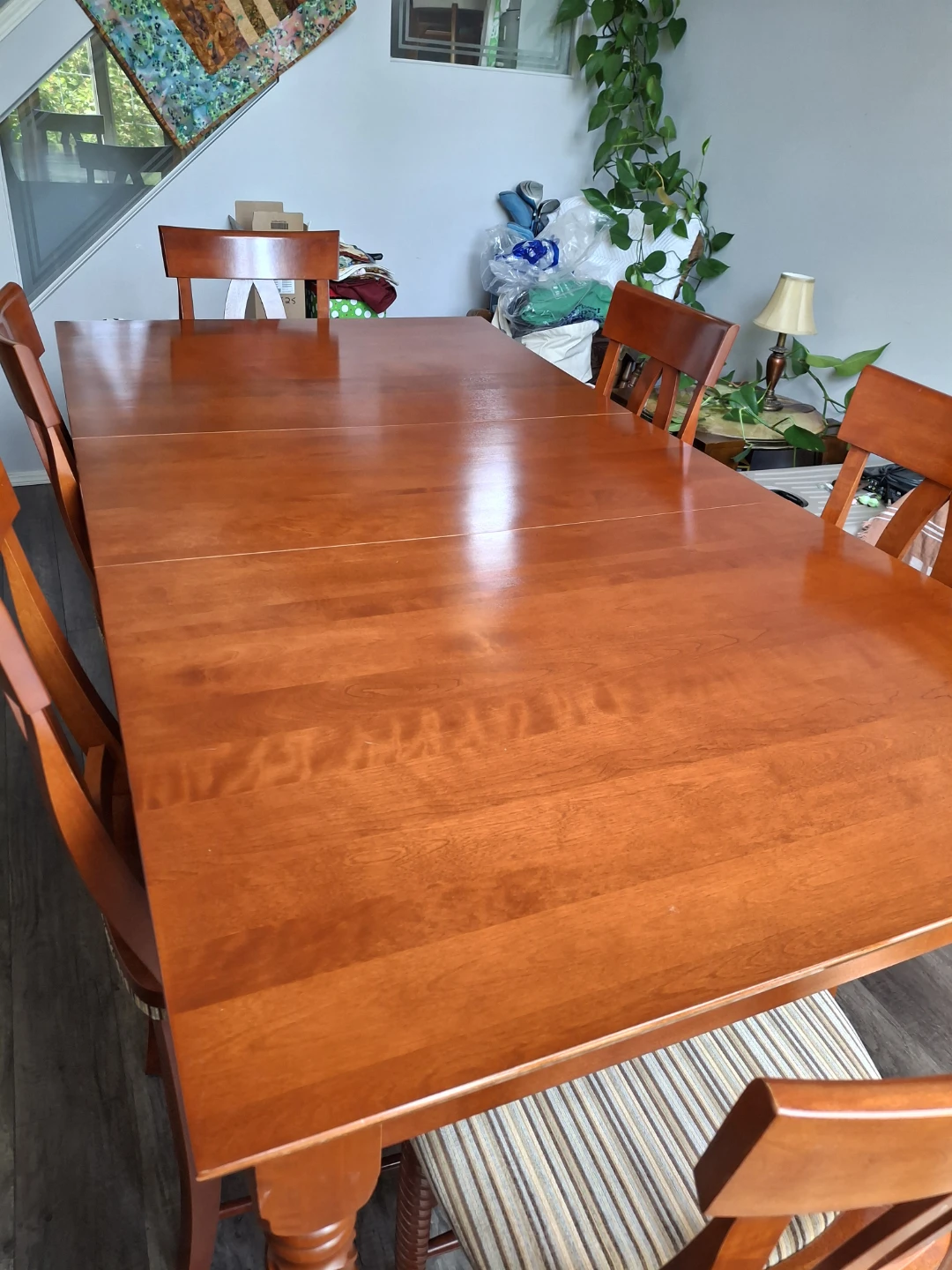 Wood Dining Table with 4 Chairs