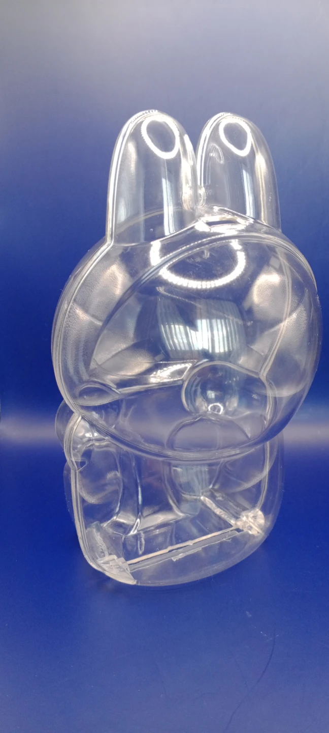 Clear Labubu Shaped Plastic Container - photo 2