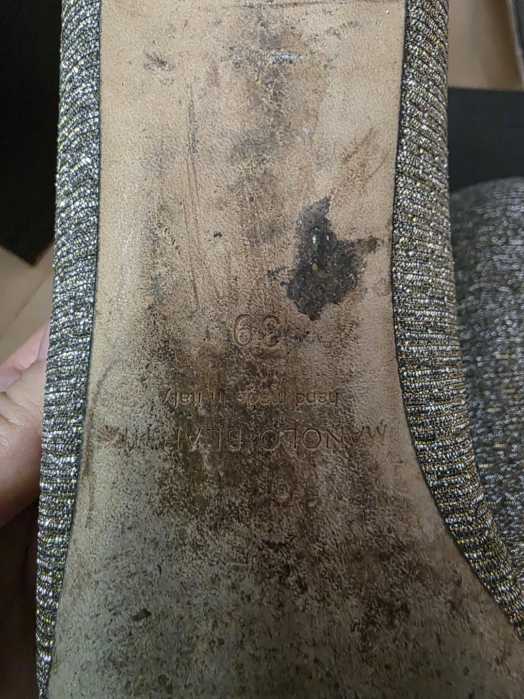 Manolo Blahnik Glitter Flats Size 39 $80 - photo 5