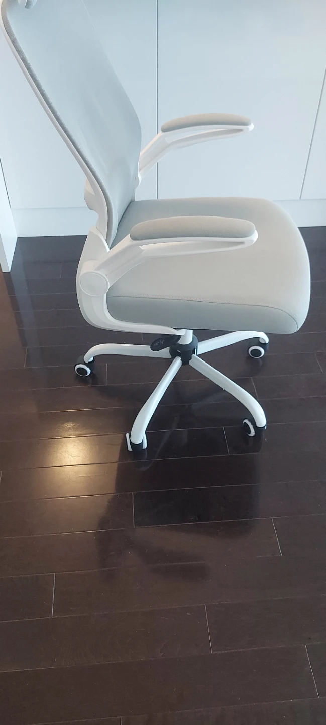 Grey Mesh Office Chair with White Frame - photo 2