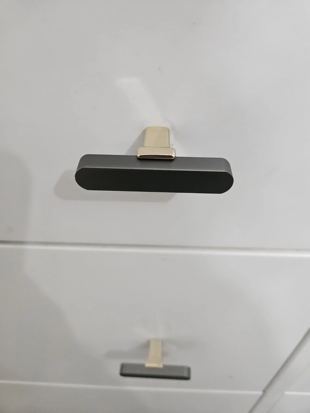 Set of 10 Grey & Gold Drawer Pulls - photo 2