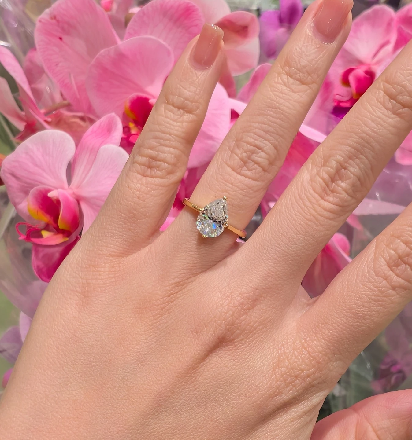 💍 2CT Pear Cut Moissanite Solitaire Ring (Sizes 5-9 available) - photo 2