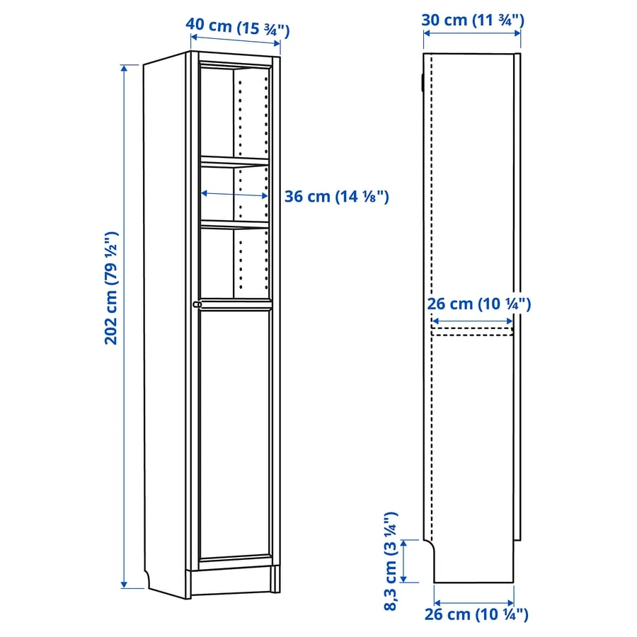 2 IKEA KALLAX Tall Glass Door Cabinets - photo 3