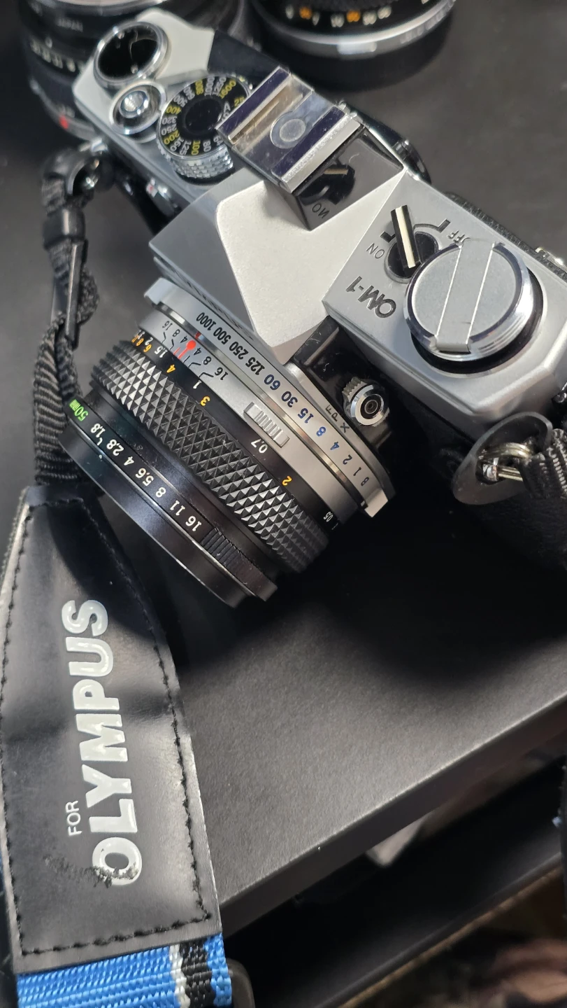 Olympus OM-1 35mm Film Camera with Zuiko Lenses