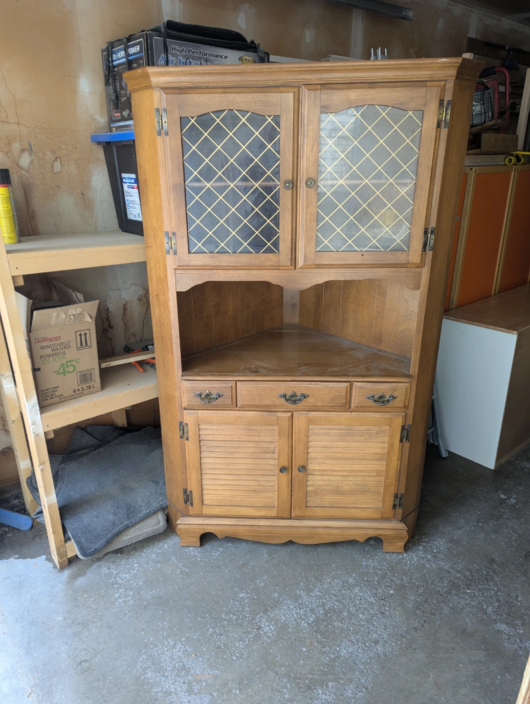 Vintage Danish Oak Corner Cabinet