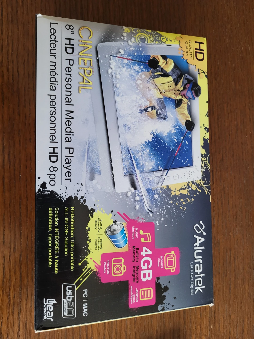 Aluratek 8" Personal Media Player