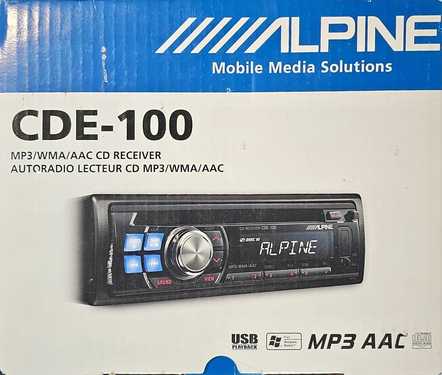 Alpine CDE-100 CD Receiver