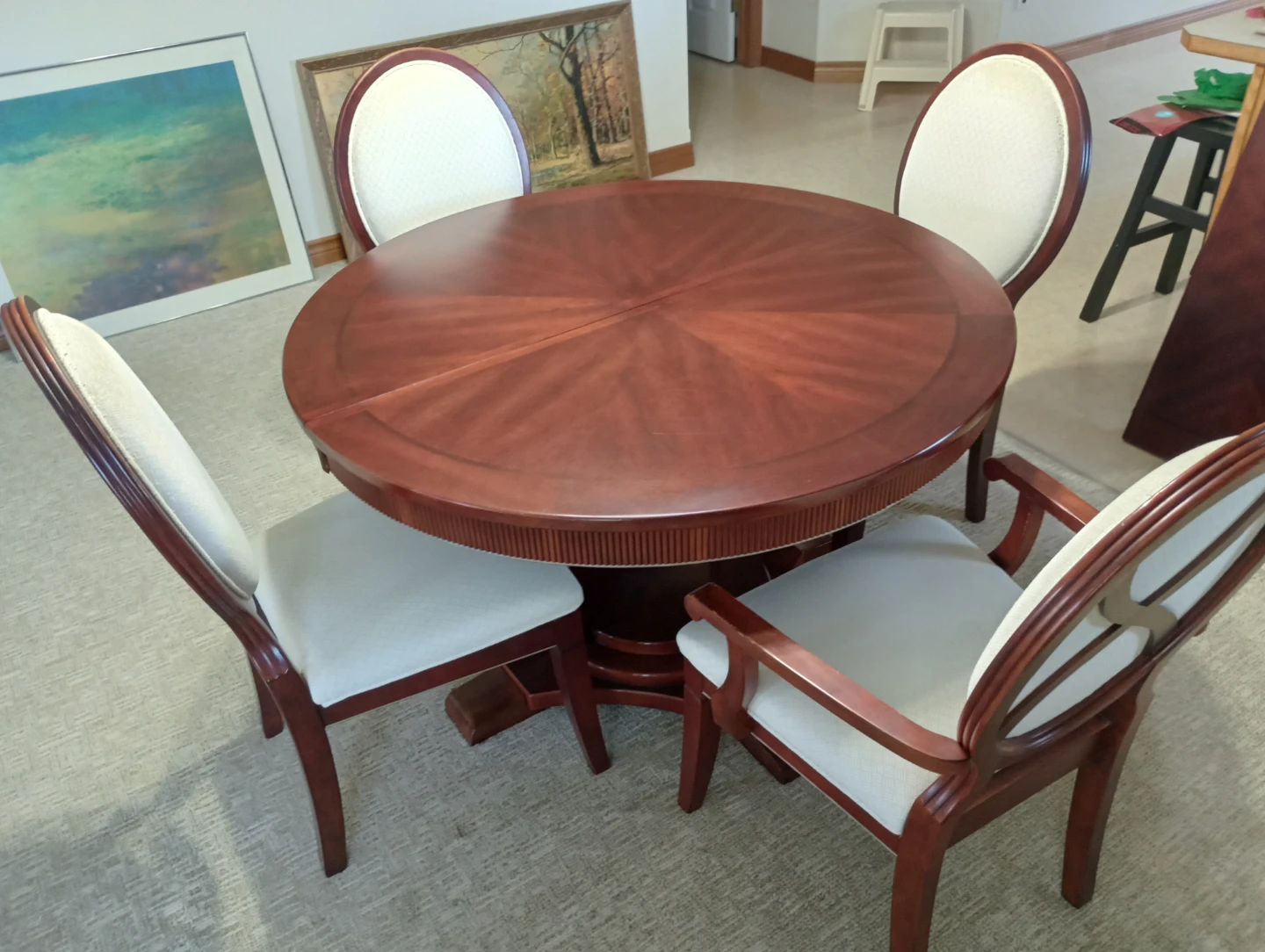 Dining Table & Chairs with 18" Leaf - photo 2