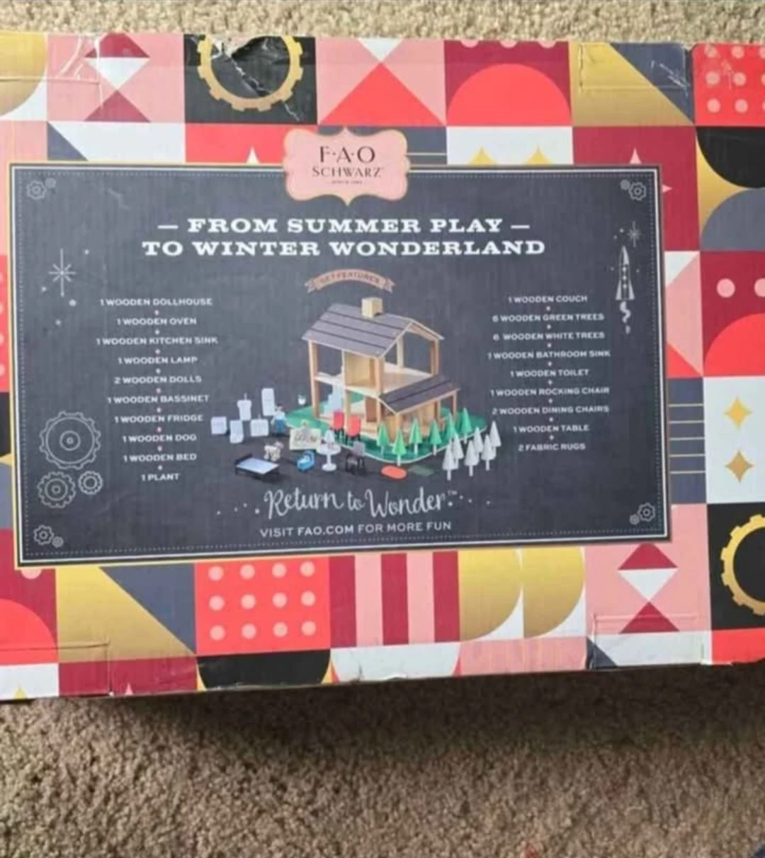 FAO Schwarz 2-in-1 Wooden Dollhouse - photo 4