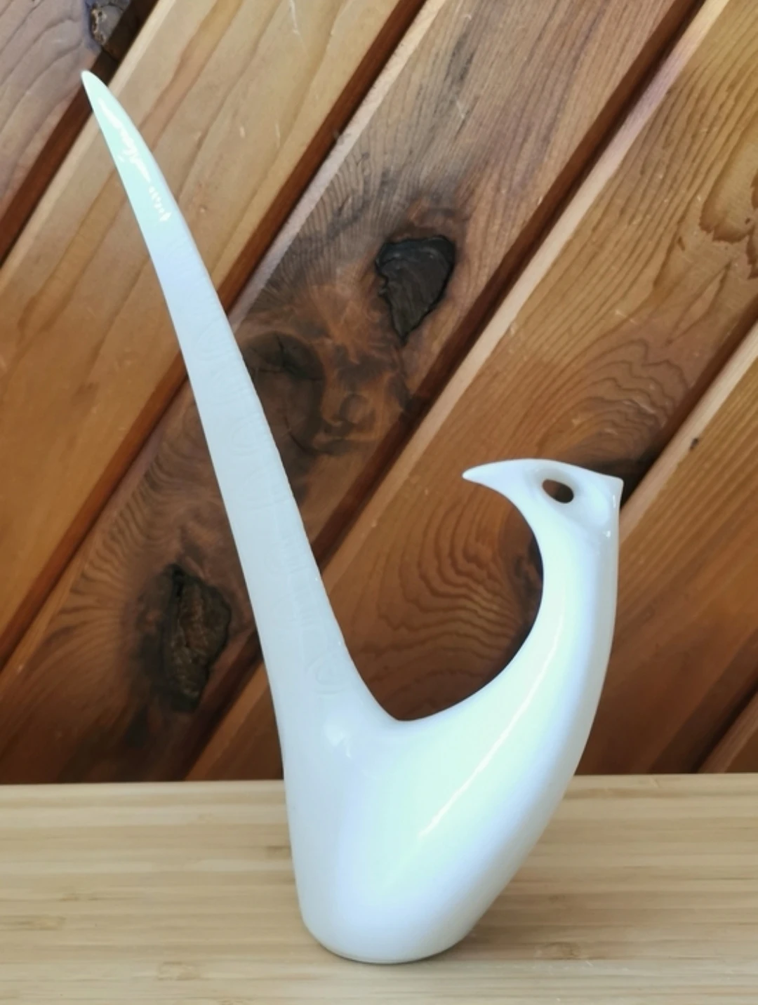 Vintage Royal Dux Abstract Bird Figurine Porcelain MCM