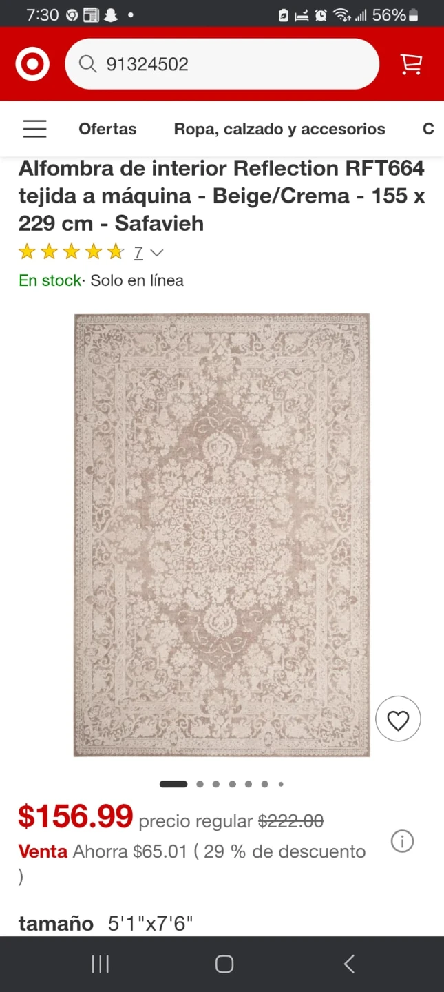 Safavieh Reflection RFT664 Machine-Woven Rug - Beige/Cream