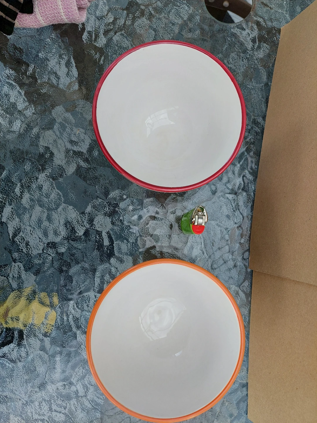 Set of 2 Ceramic Fruit Bowls - Apple & Orange Designs - photo 3