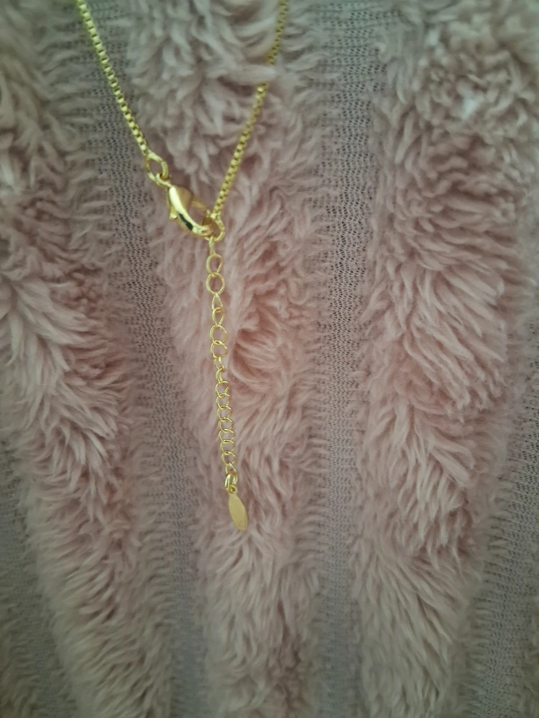 Gold tone charm necklace with clover design - photo 2