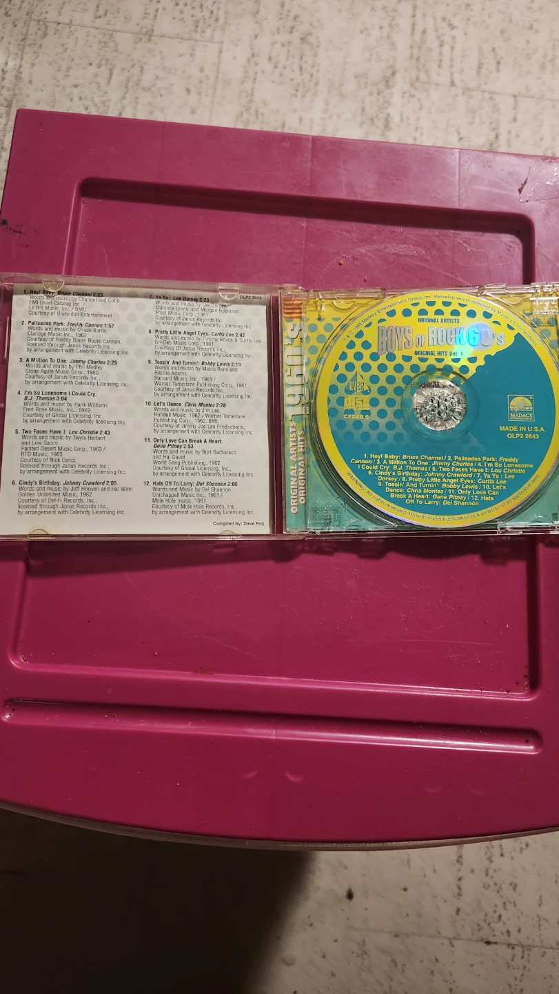 ⚽ Boys of Rock 60's Vol. 1 Original Hits CD - photo 5