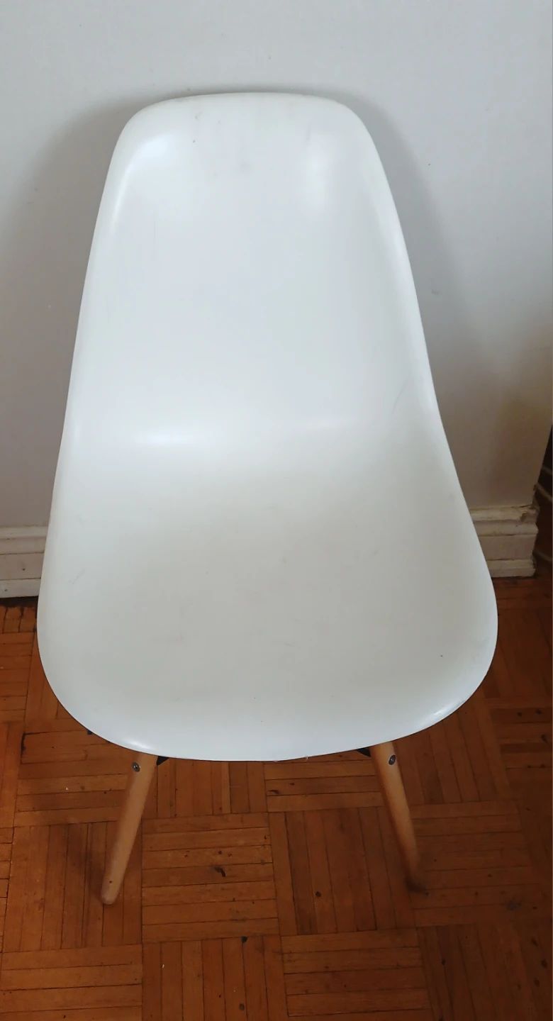 White Eames Style Dining Chair