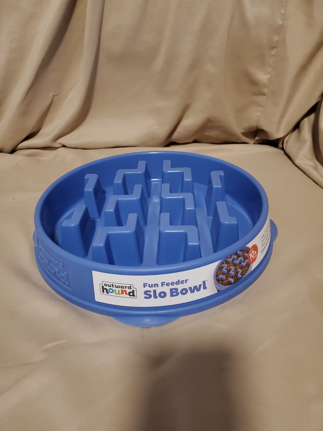 Outward Hound Fun Feeder Slo Bowl Blue
