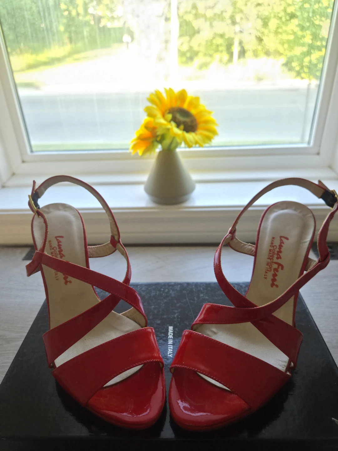 Laura Ferri Red Patent Leather Heels