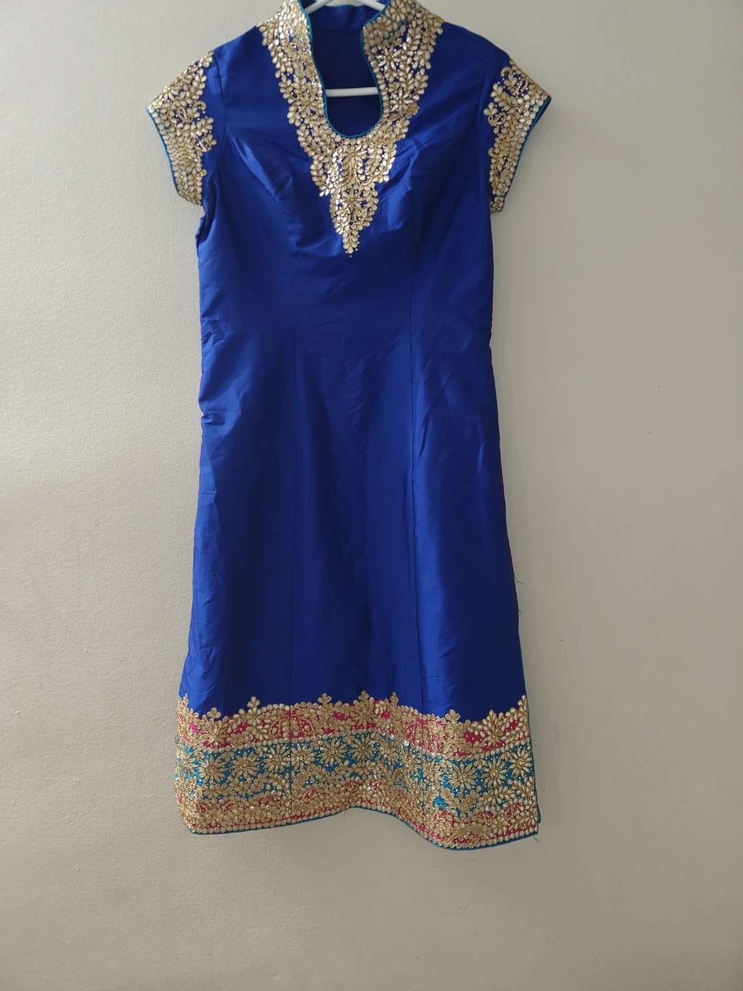 Blue Embroidered Kurti