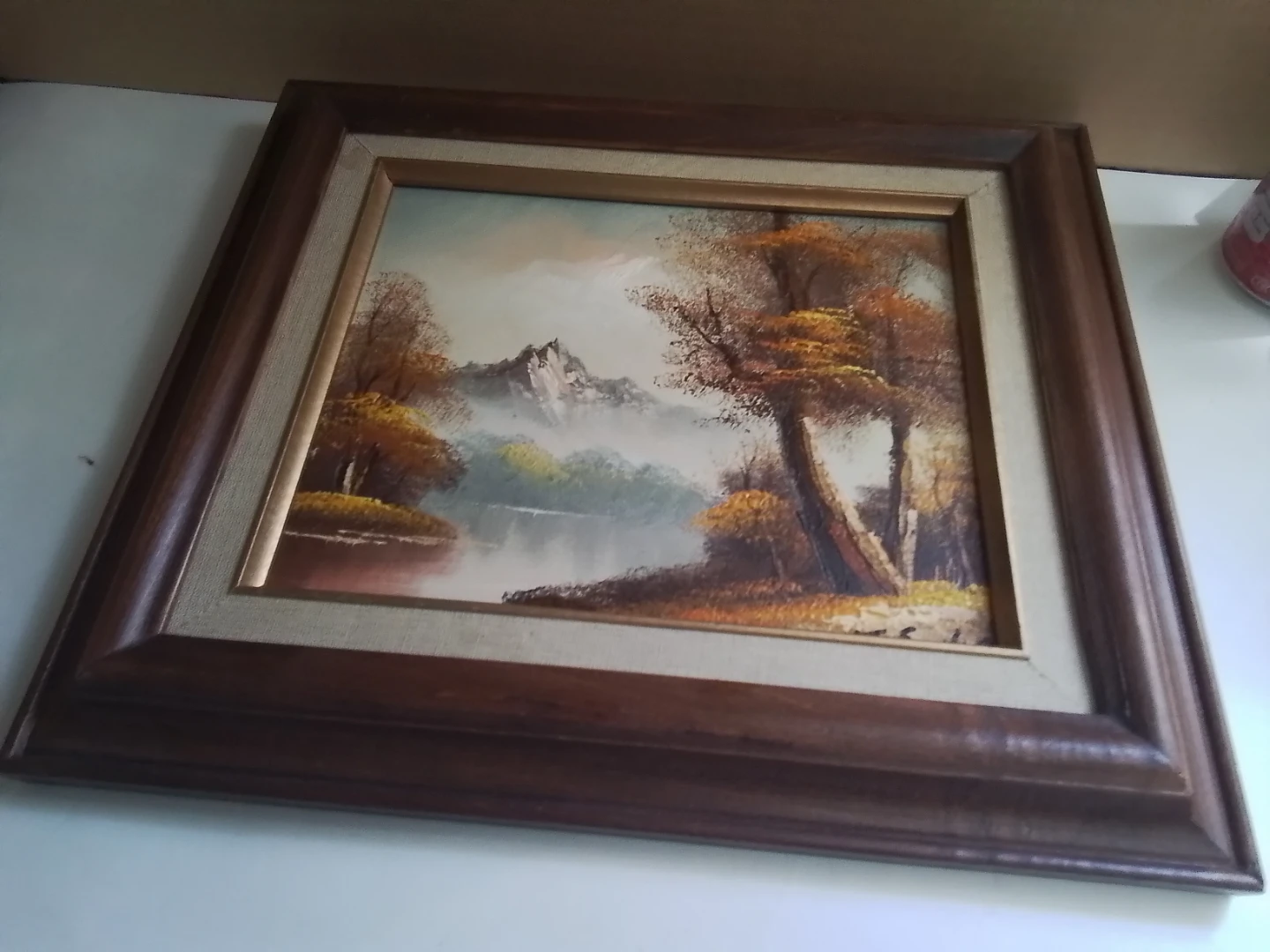 Vintage Mid-Century Mountain Wilderness Landscape Oil Painting - photo 4