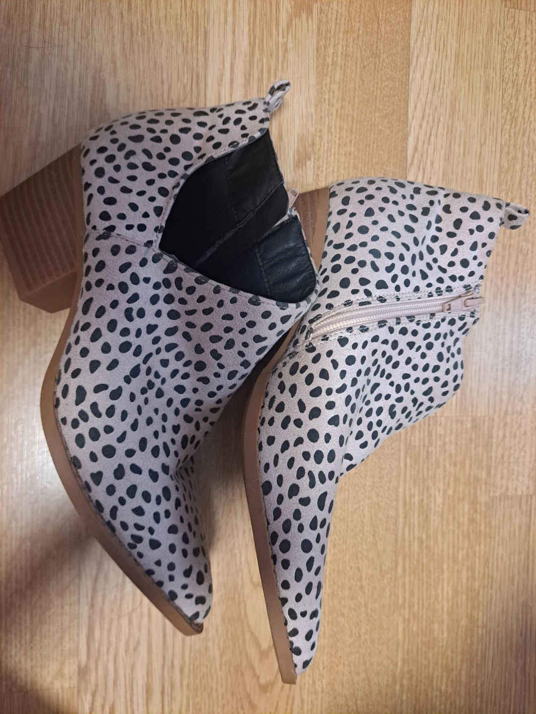 Women's Print Heeled Ankle Boots