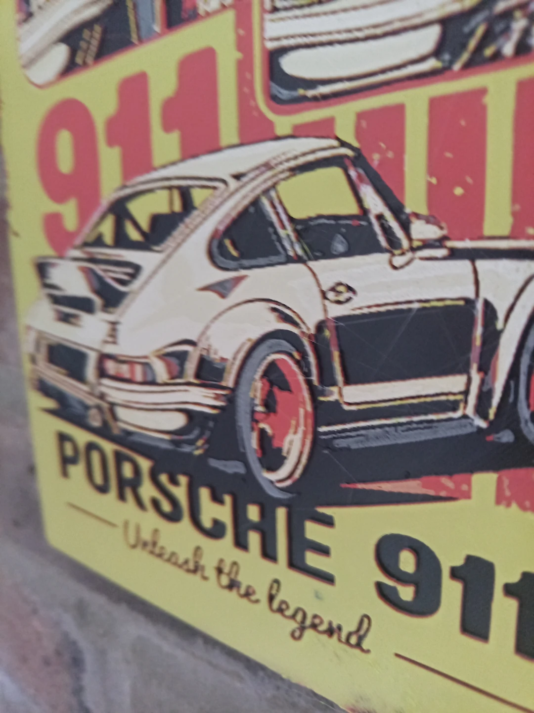 Porsche 911 Metal looking Sign - photo 3