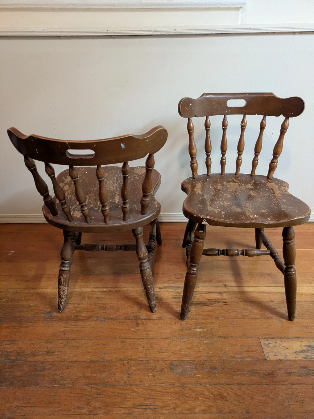 Vintage Solid Wooden Chairs (Set of 2) - photo 2