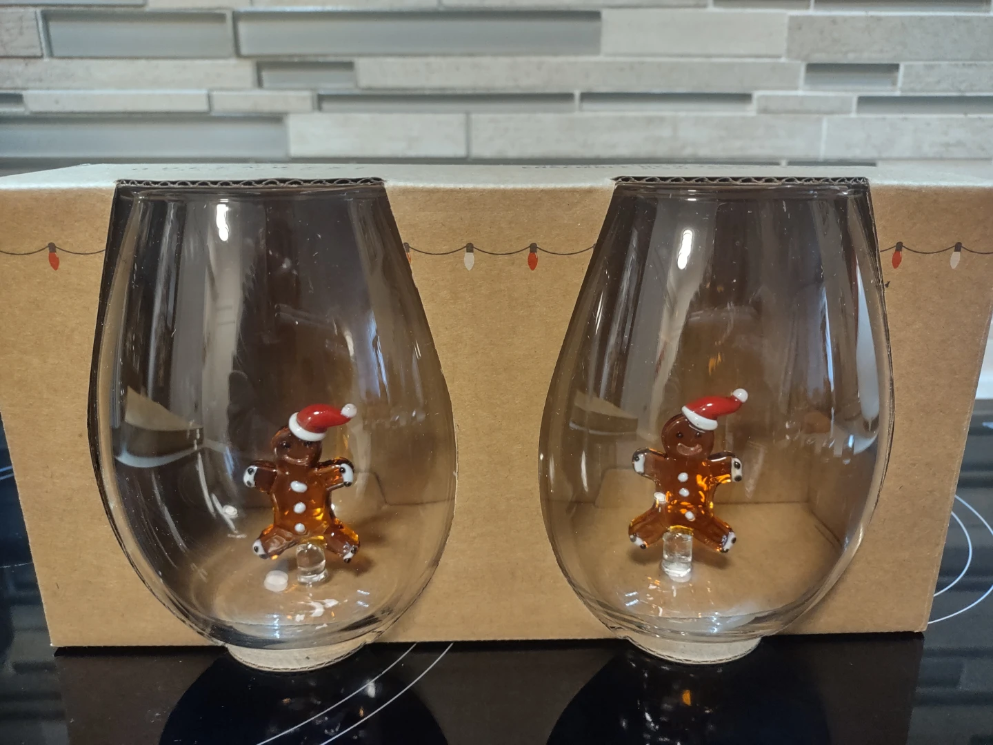 Gingerbread Man Stemless Wine Glasses - photo 4