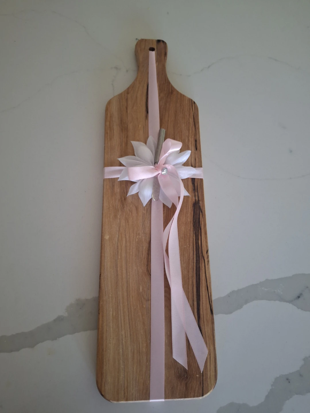 Wooden Cutting Board with Cheese Knife