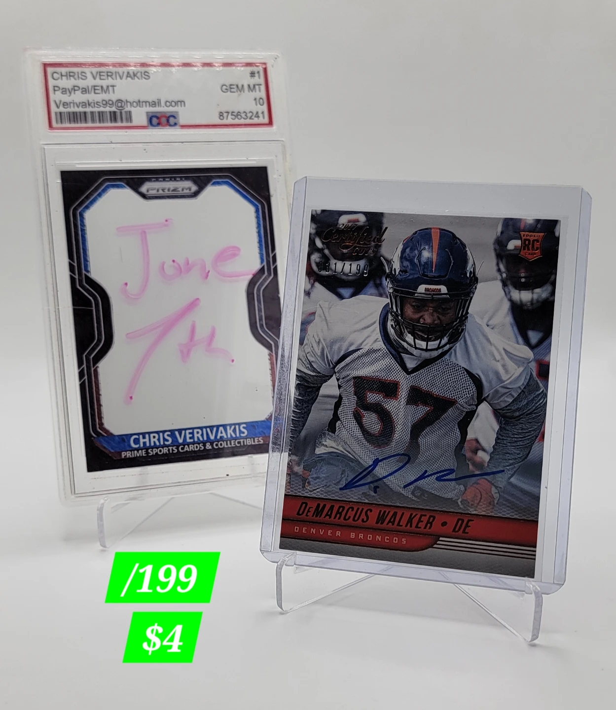 Assorted Autographed NFL Trading Cards - photo 3
