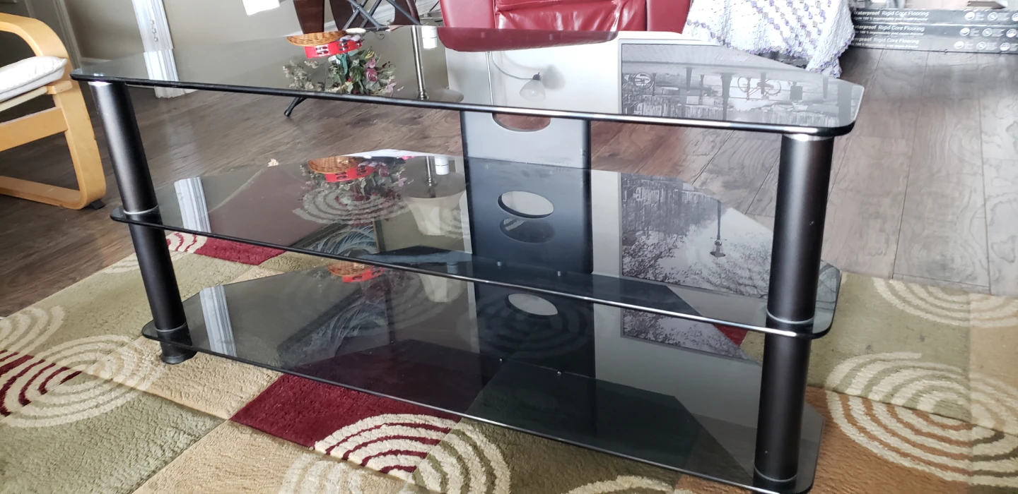 3-Tier Glass TV Stand