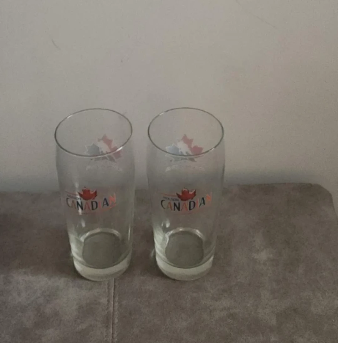 Set of 2 Team Canada Molson Canadian Glasses