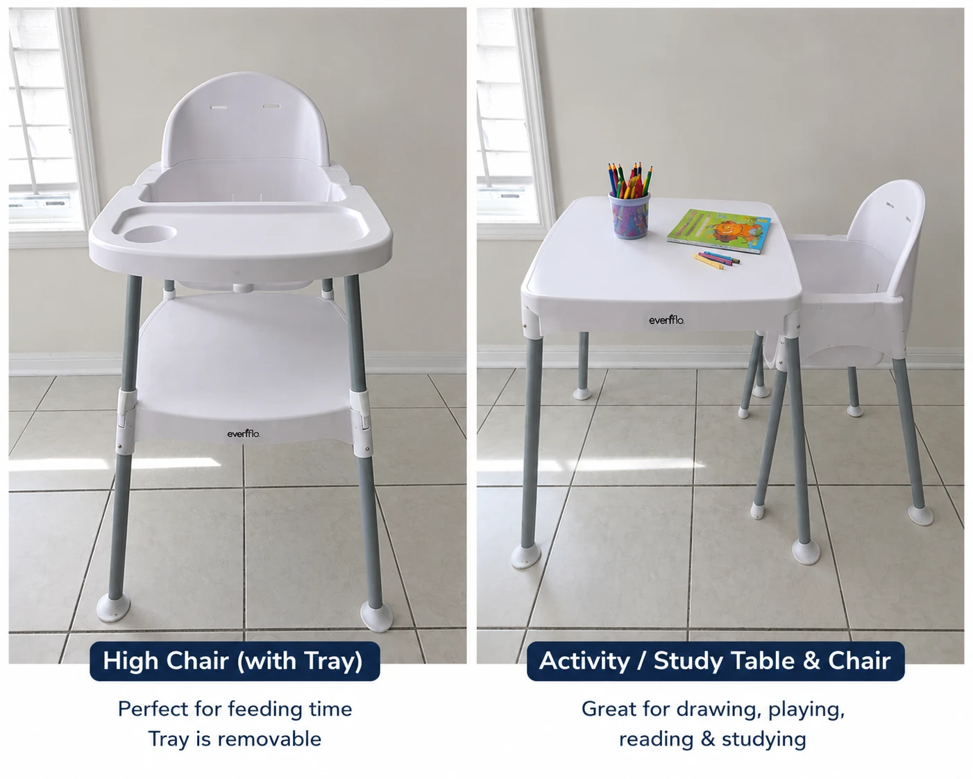 Evenflo 4-in-1 Eat & Grow Convertible High Chair