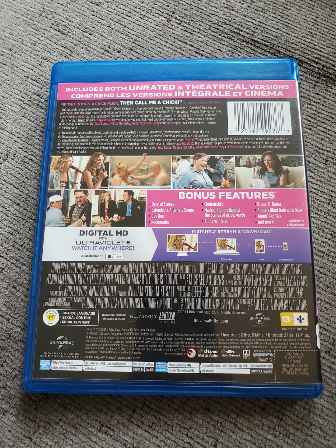 Bridesmaids Blu-ray + Digital HD ⚽ - photo 2