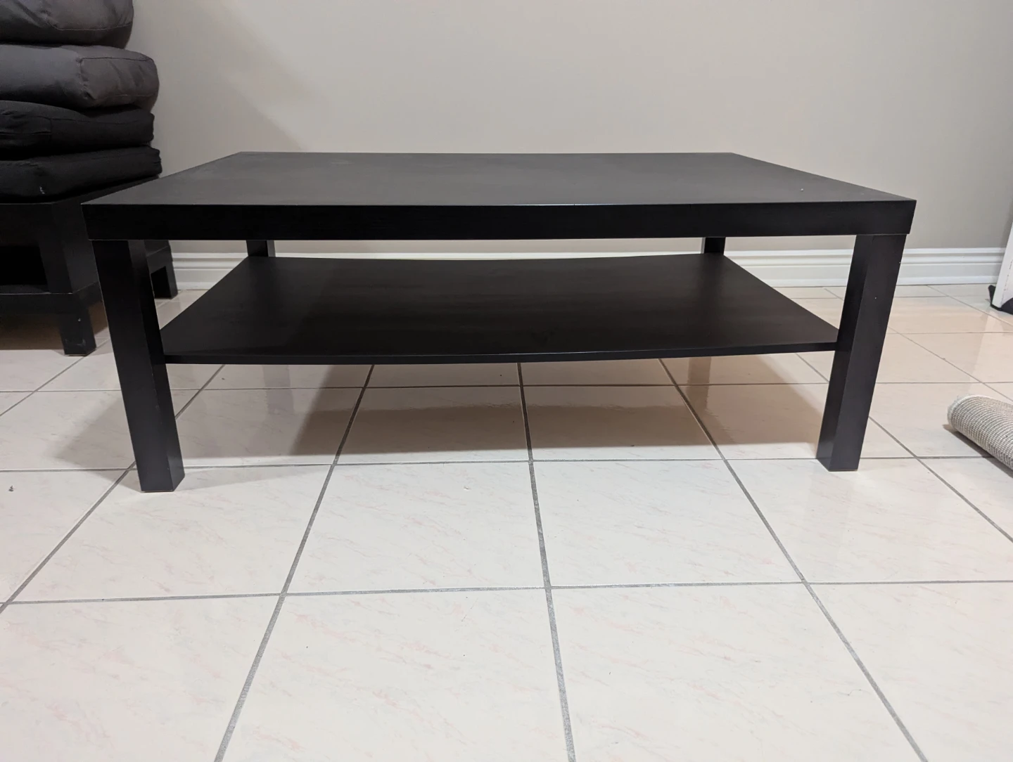 Ikea Lack  Black Coffee Table with Shelf ( 118cm x 78 cm)
