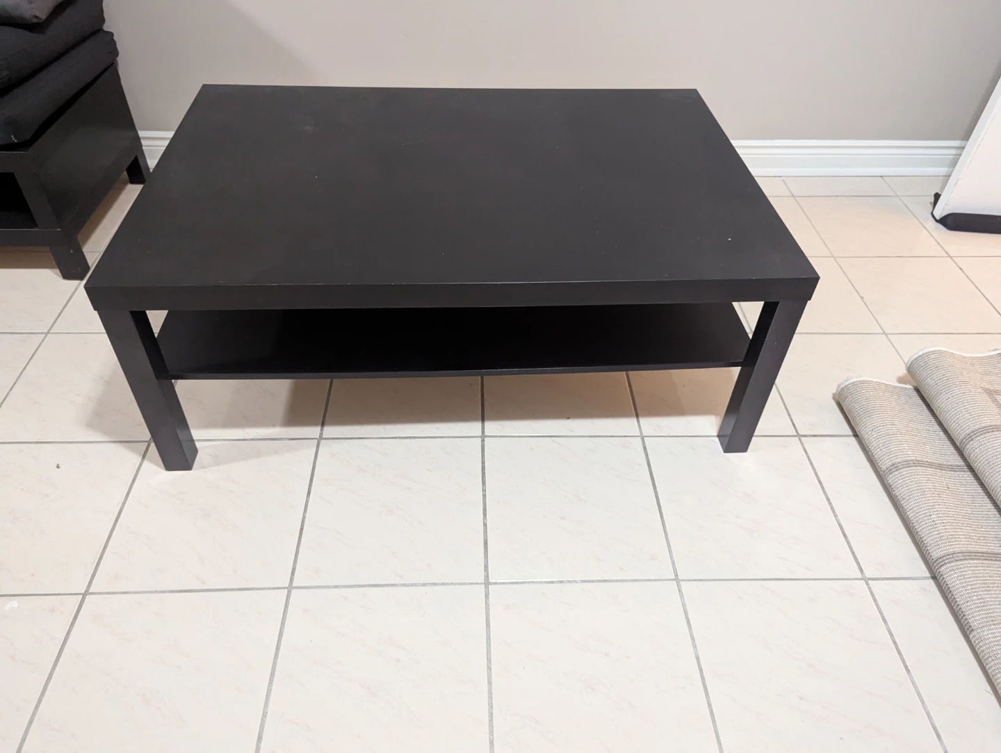 Ikea Lack  Black Coffee Table with Shelf ( 118cm x 78 cm) - photo 2