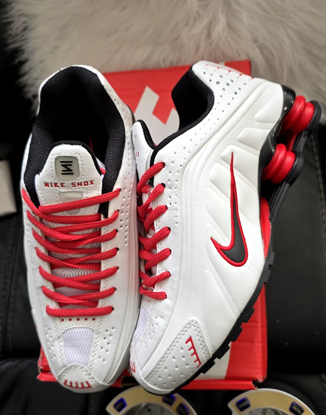Brand new Nike Shox White Red for sale - photo 2
