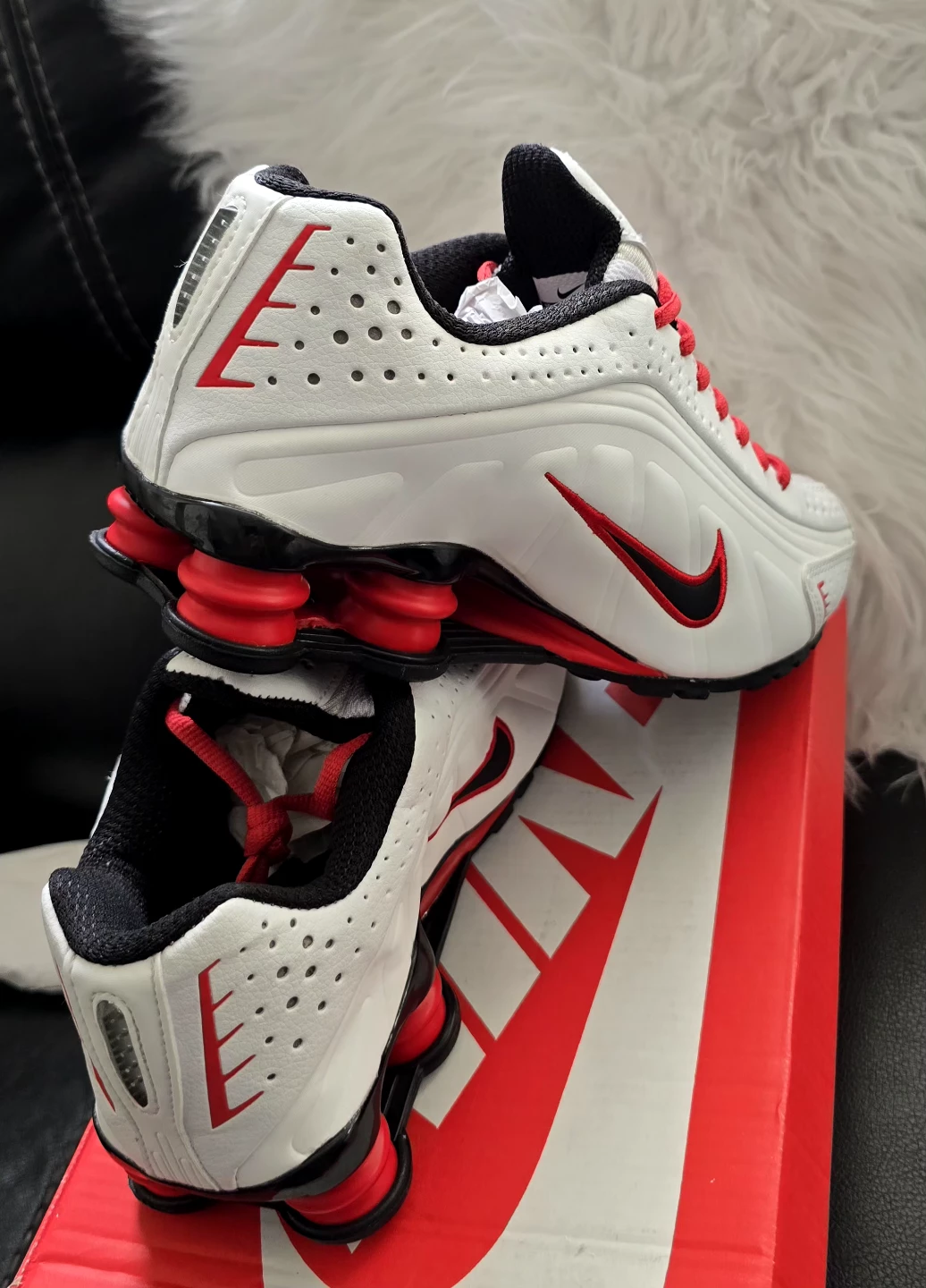 Brand new Nike Shox White Red for sale - photo 4