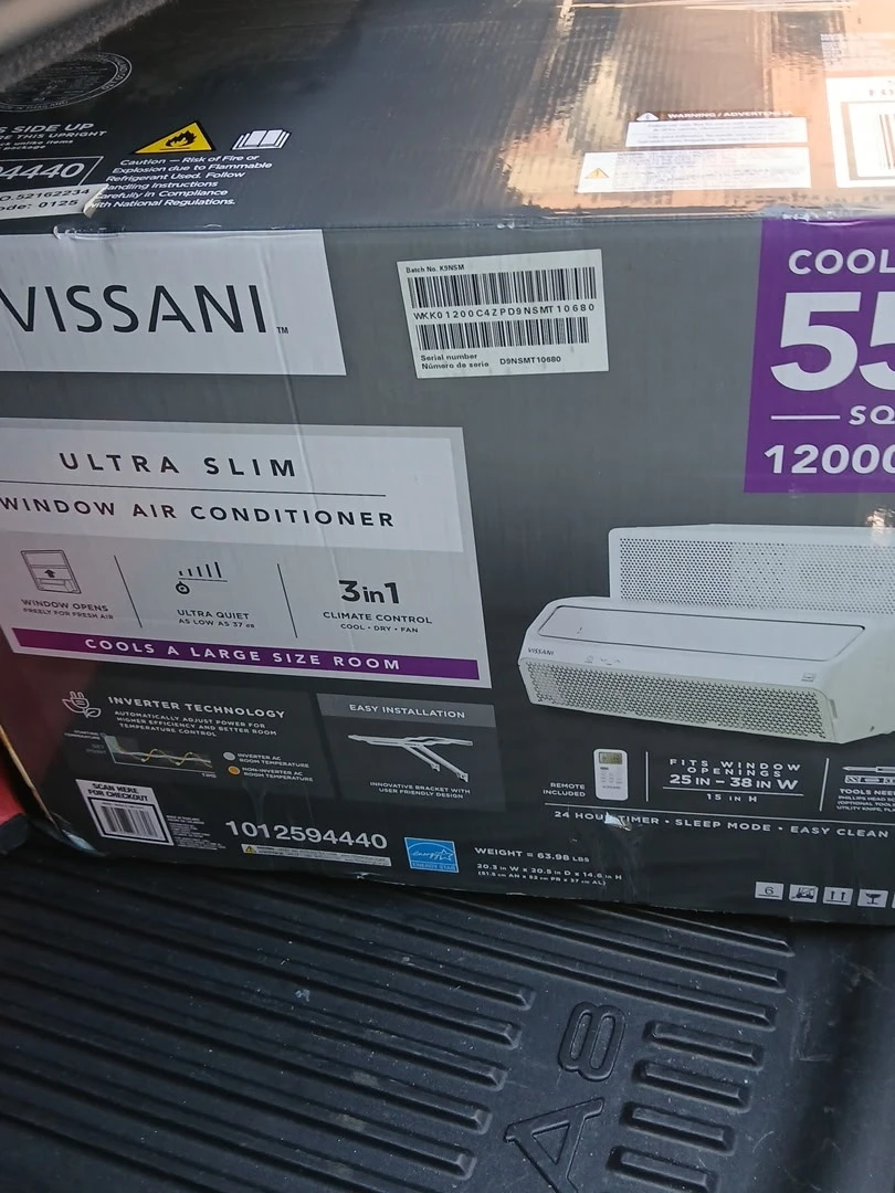 VISSANI Ultra Slim Window Air Conditioner 5500 BTU