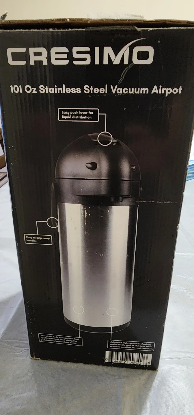 Cresimo 101 Oz Stainless Steel Vacuum Airpot - photo 2