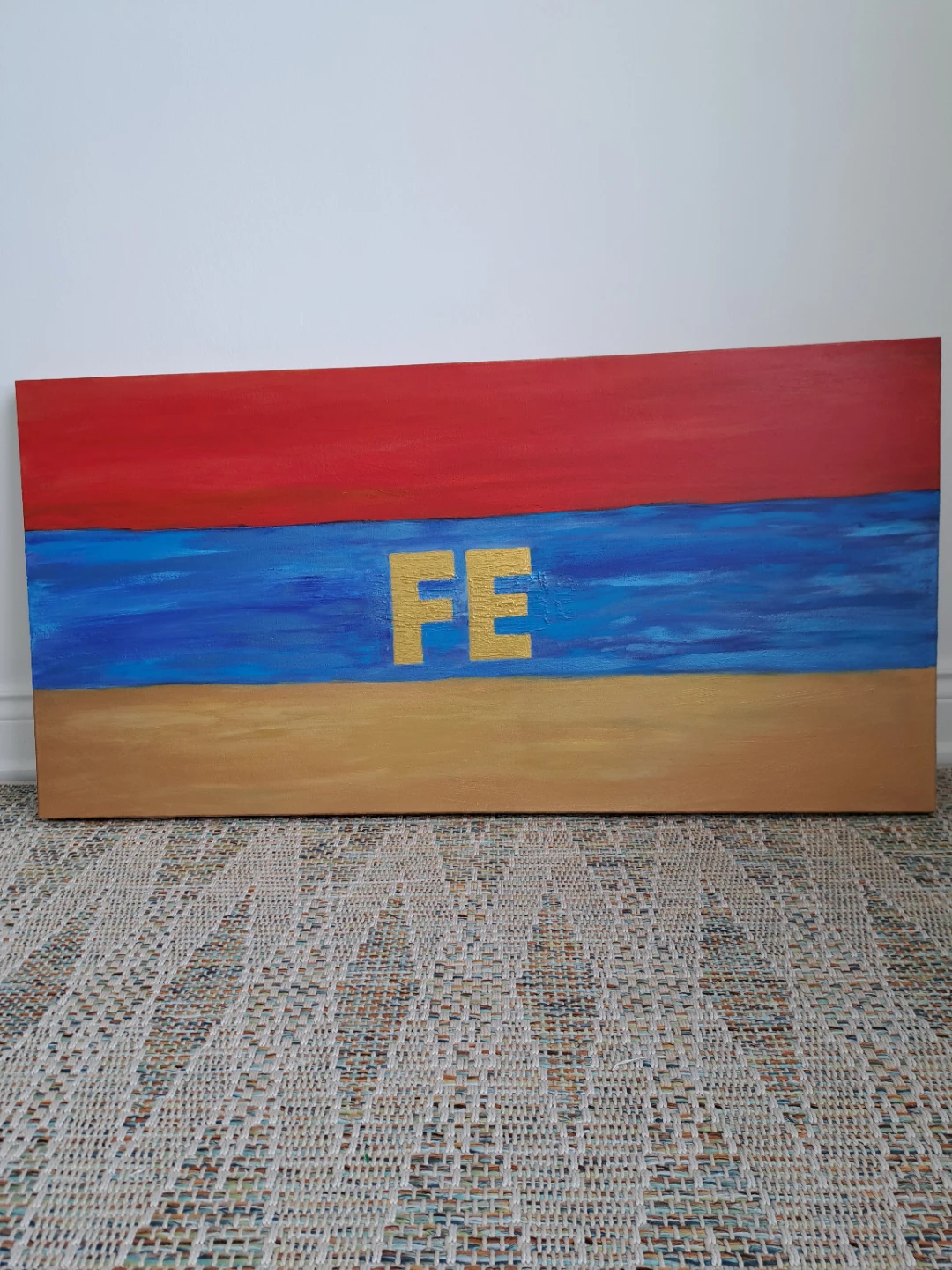 Abstract Painting with 'FE' Symbol - photo 4