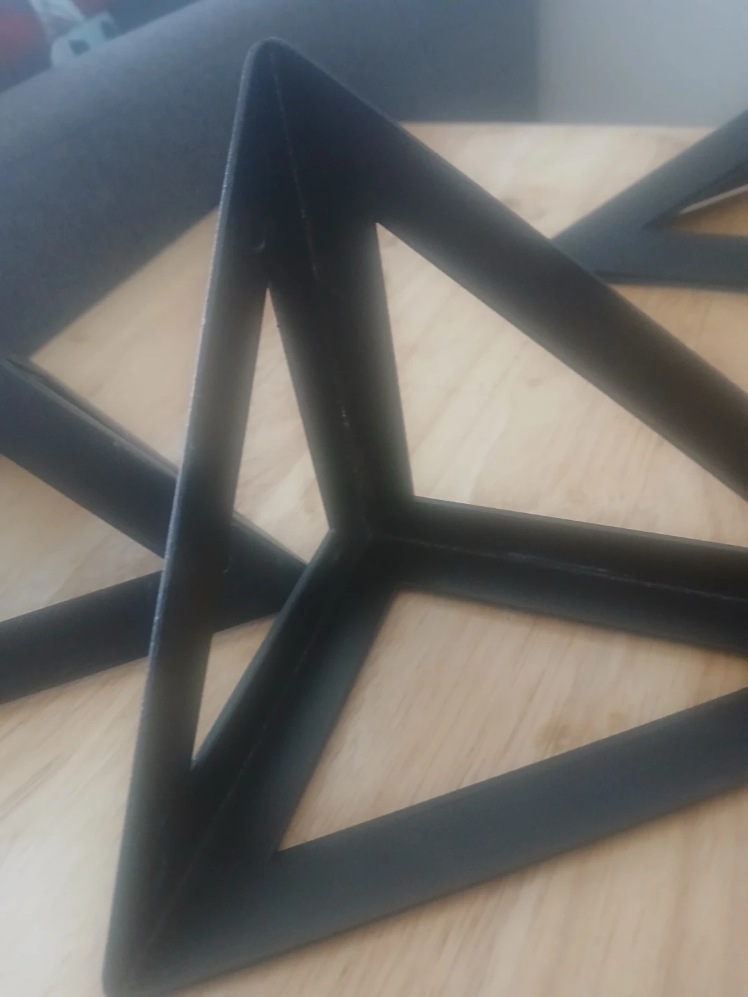Set of 3 Black Geometric Shelf Brackets