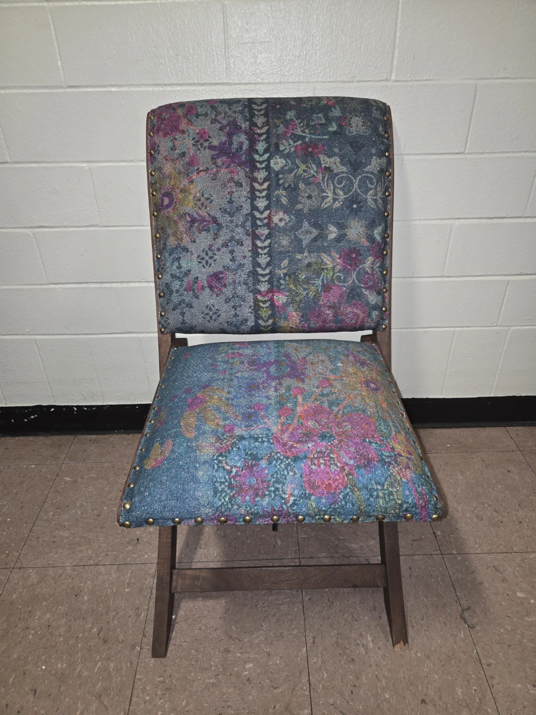 Natural Life Boho Patchwork Folding Accent Chair