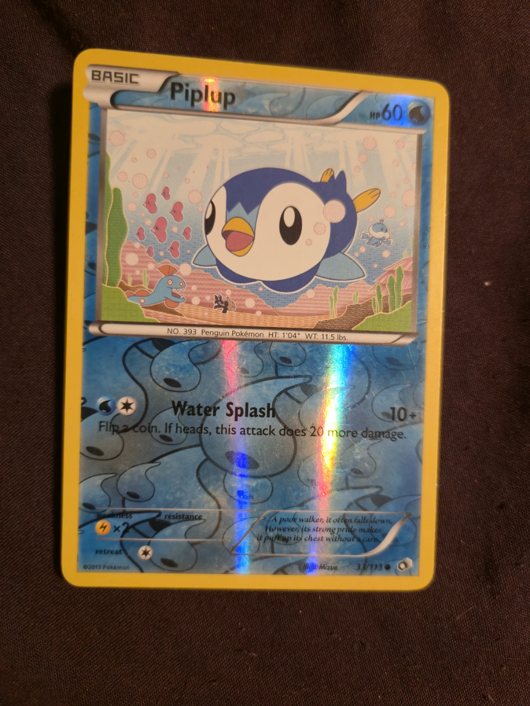 Pokemon Piplup Trading Card
