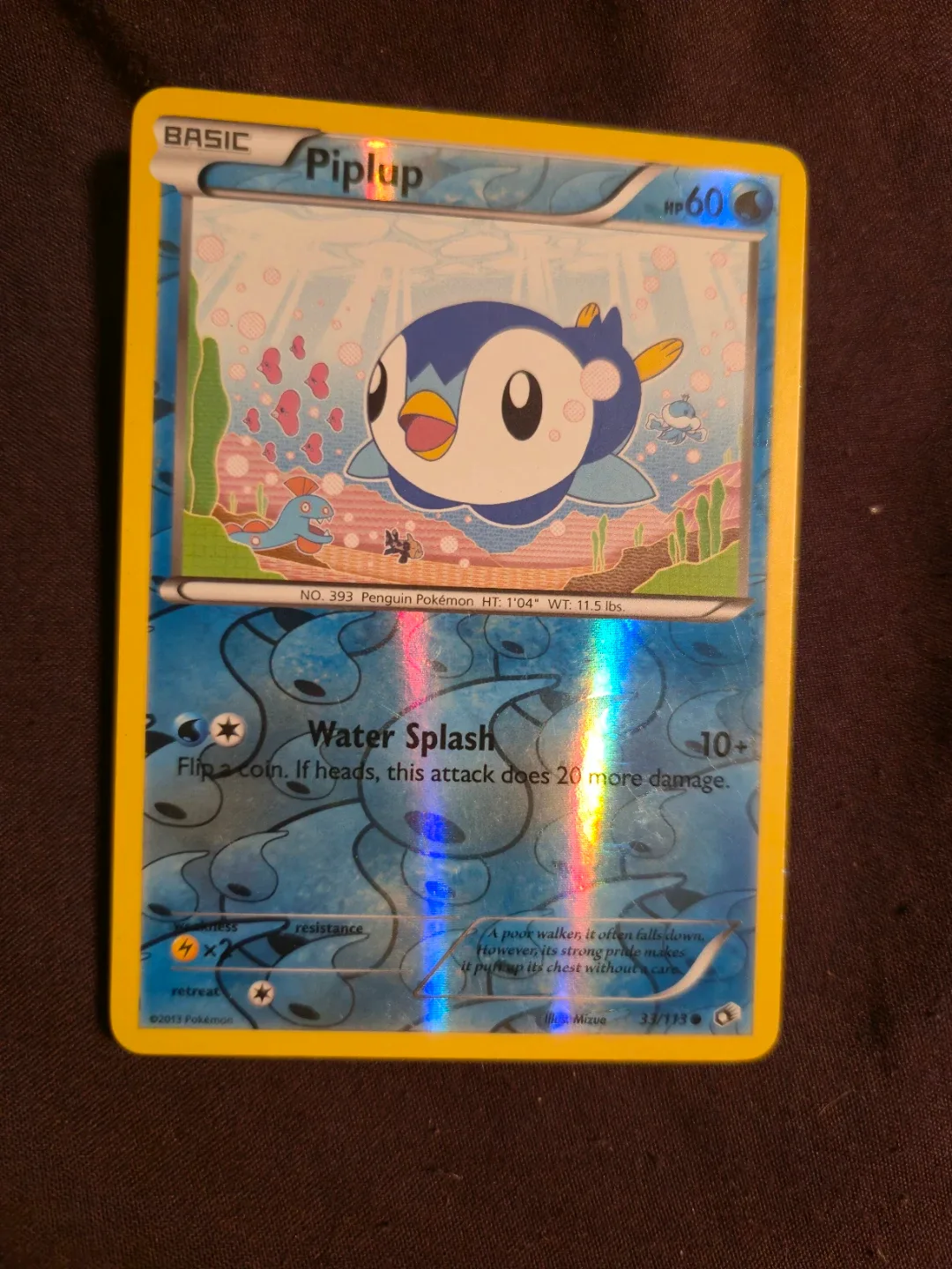 Pokemon Piplup Trading Card