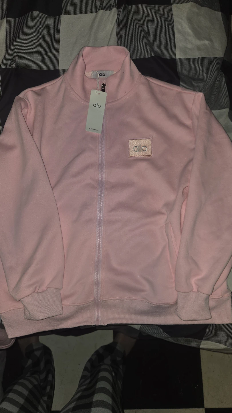 Alo Yoga Pink Track Jacket and Pants Set - photo 2
