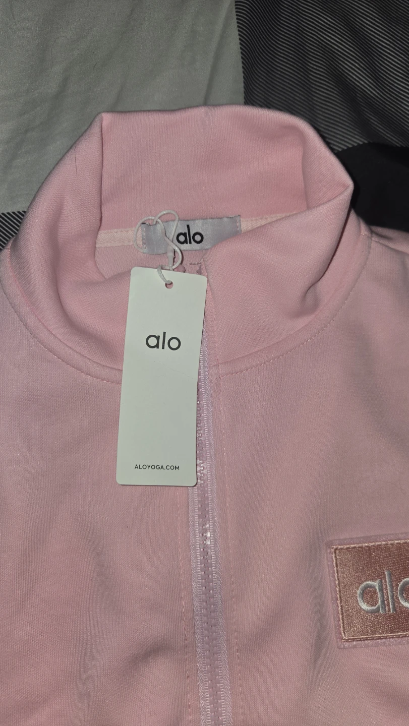 Alo Yoga Pink Track Jacket and Pants Set - photo 4